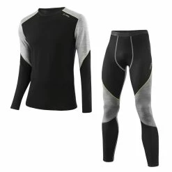 Sortie ❤️ Loeffler Set Long Transtex® Merino - Sous-vêtement thermique homme 🔥